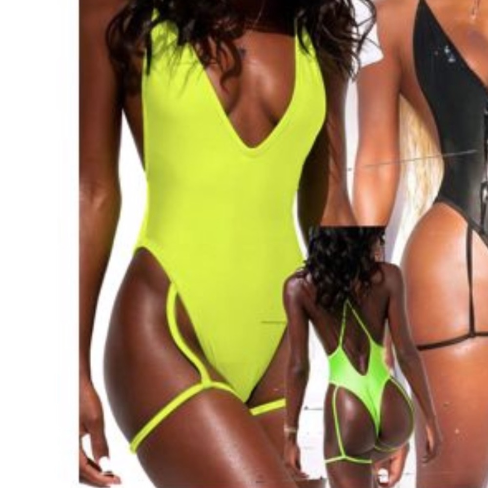 Sexy yellow one piece